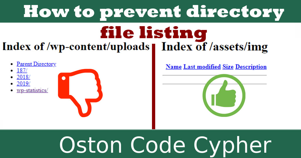 How to prevent directory file listing on your website