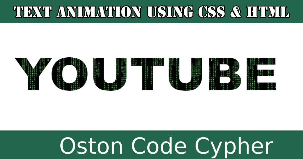 How to create Text Animation using HTML and CSS