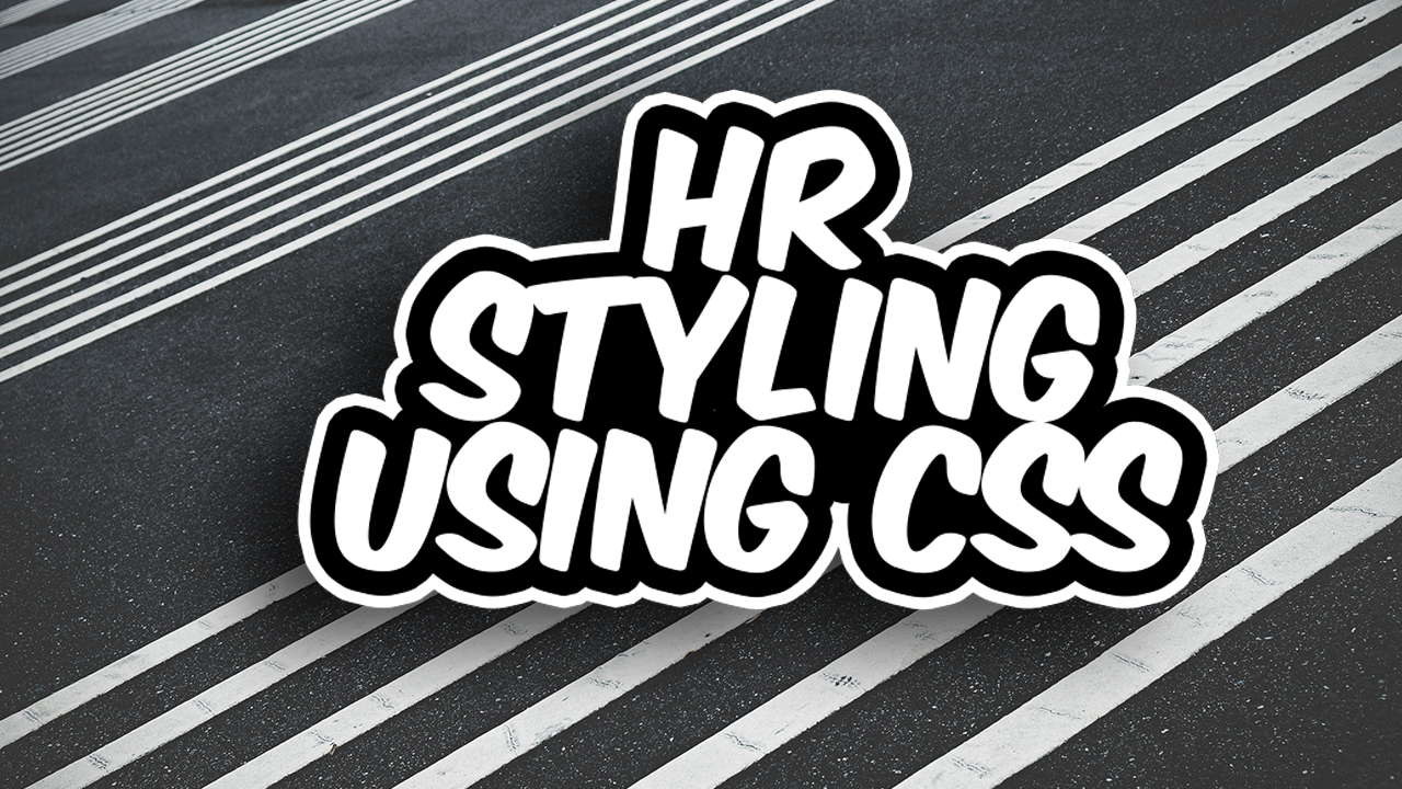 How to style an hr element using CSS